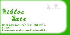 miklos mate business card